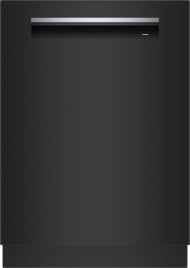 Black freestanding dishwasher with simple handle and smooth front panel in Dishwashers and Appliances collections