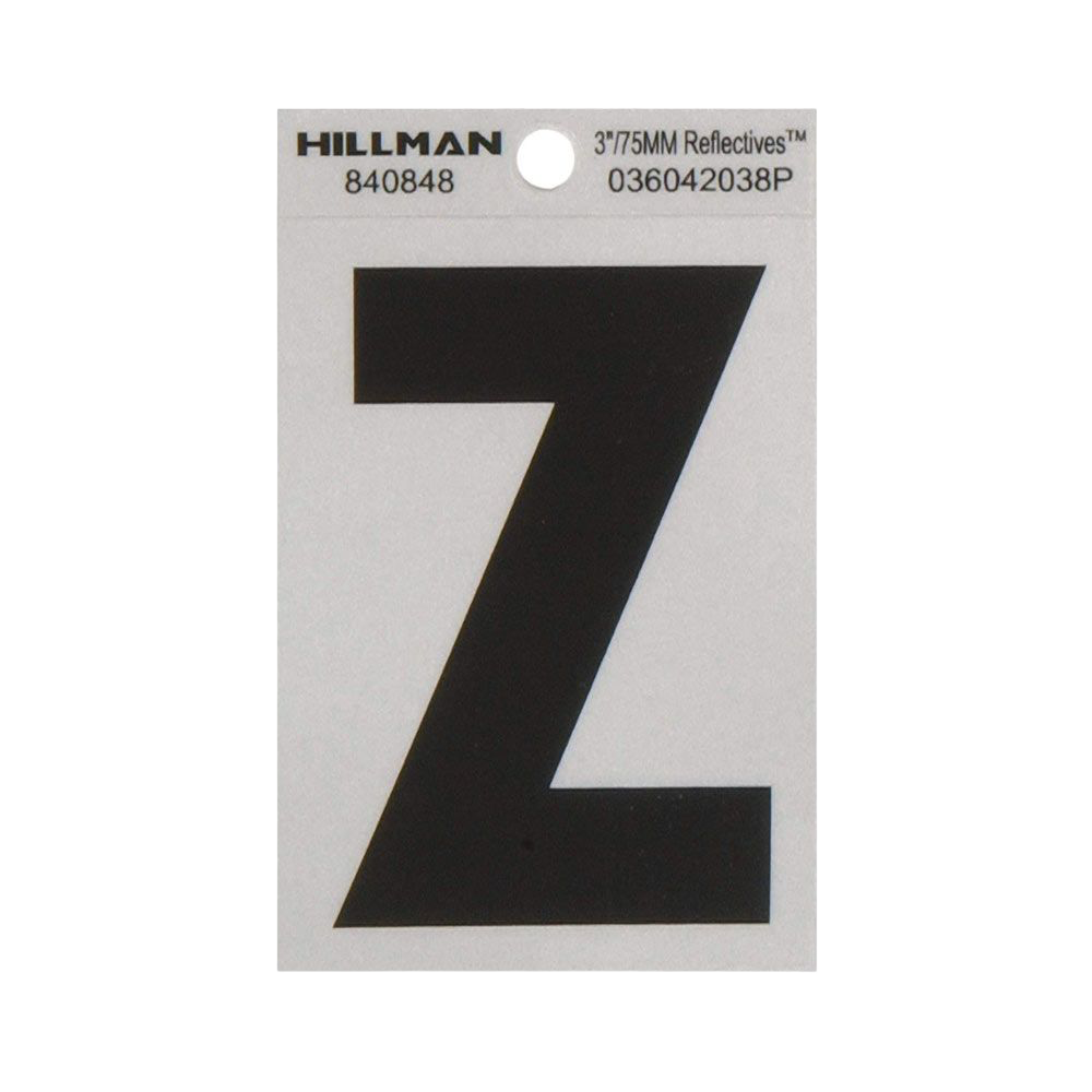 Hillman 3 In. Black & Silver Mylar - Wide Style - Reflective - Z