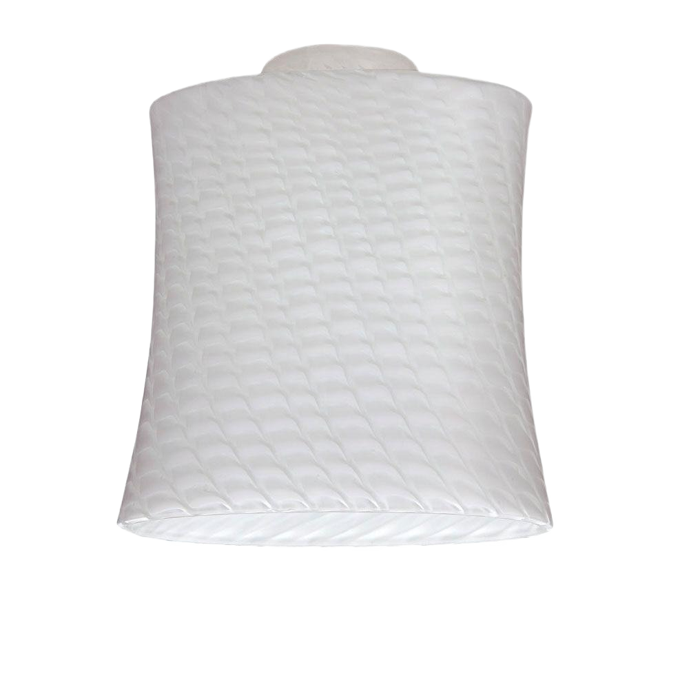 White handblown glass shade with lunar weave pattern for recessed lighting and bathroom decor under $50 collections