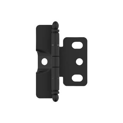 Matte black full wrap ball tip cabinet hinge for 3/4 inch door thickness in hardware and furniture collections