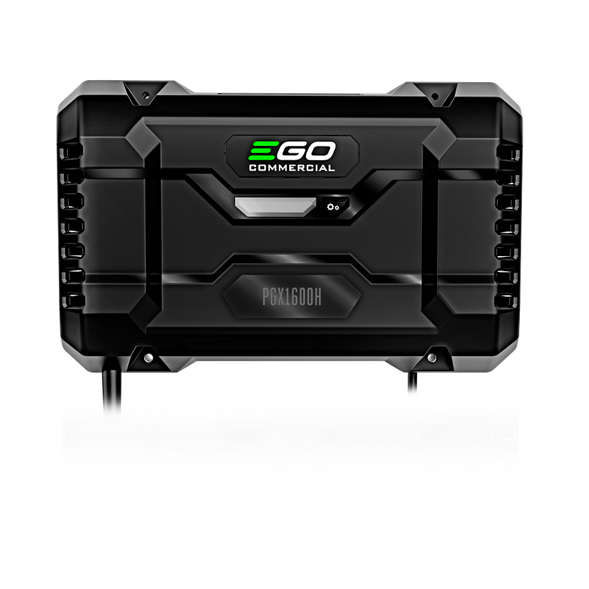 Black heavy-duty commercial charging hub with rugged design and compact form for tools and home improvement use