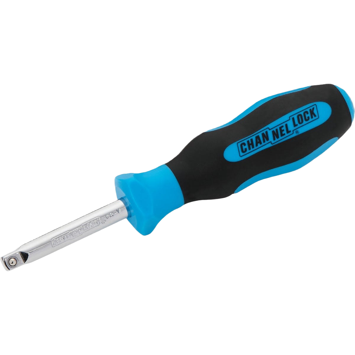 6-inch socket driver with ergonomic black and blue handle for tools and home improvement tasks