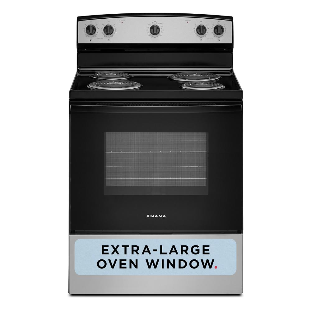 Amana® 30-Inch Electric Range with Extra-Large Oven Window
