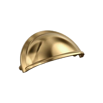 Champagne bronze cabinet cup pull with 3-inch center spacing for hardware and furniture accessories collections