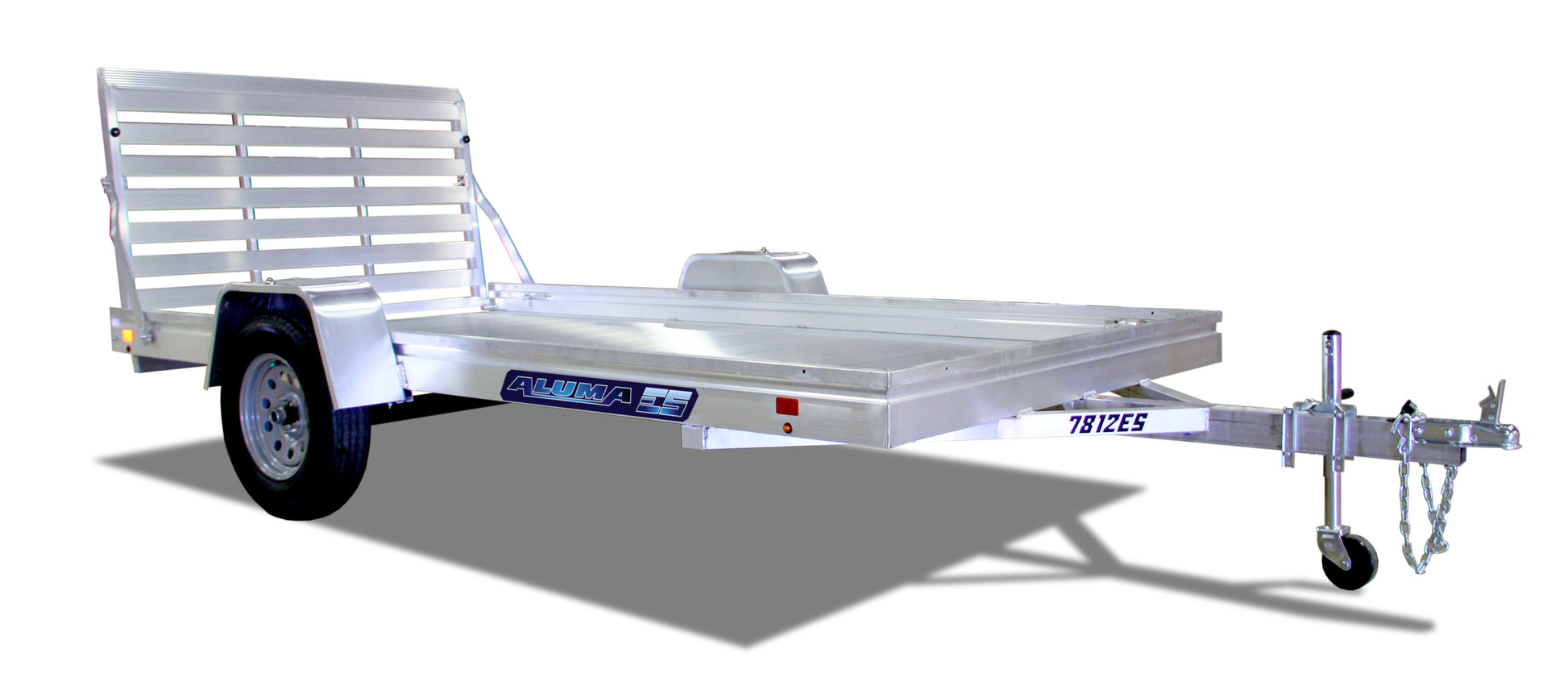 Lightweight aluminum utility trailer with mesh ramp gate and single axle for versatile hauling in home improvement projects