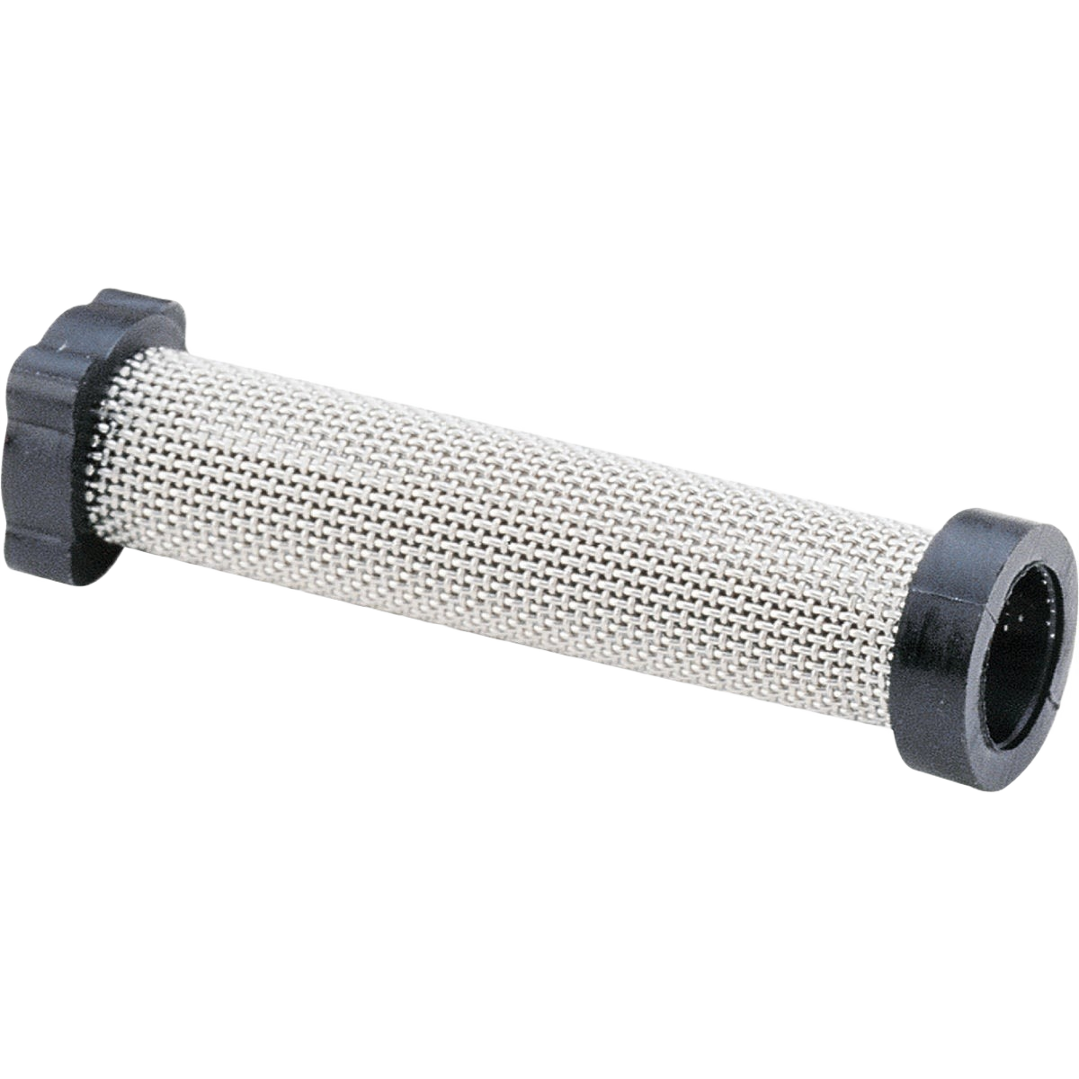 Mesh paint sprayer filter with black plastic ends for paint sprayers and home improvement tool collections