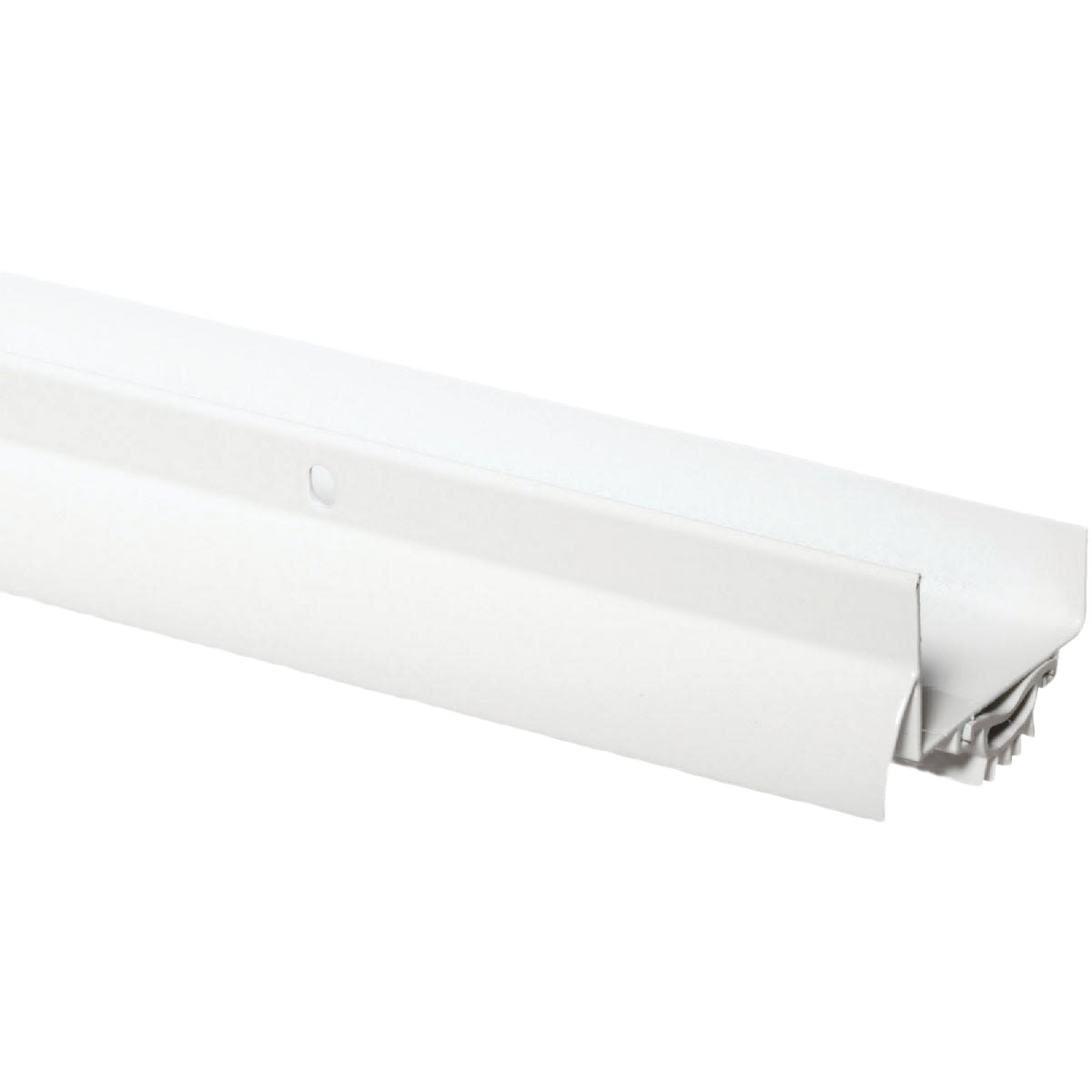 White aluminum door bottom drip cap for sealing doors against drafts and moisture in home improvement hardware under $50