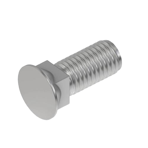 Steel plow bolt with round head and threaded shaft for John Deere parts and home improvement projects under $50