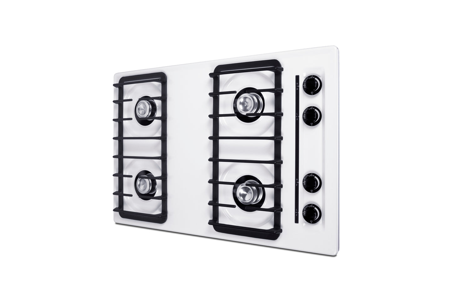30" Wide 4-Burner Gas Cooktop, Battery Start Ignition