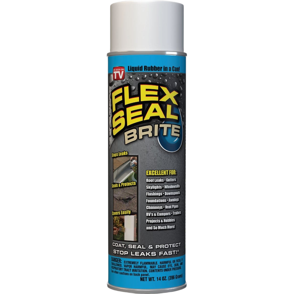 Aerosol spray can of white rubberized sealant for sealing leaks and cracks in home improvement projects under $50 collections