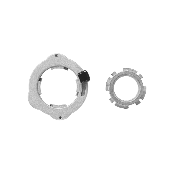 Silver metal adapter rings for woodworking tools, part of Bosch woodworking tool accessories under $50 collection