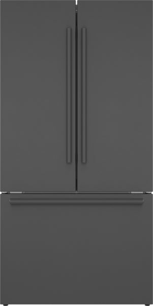 800 Series, French Door Bottom Mount Refrigerator, 36'', Black Stainless Steel