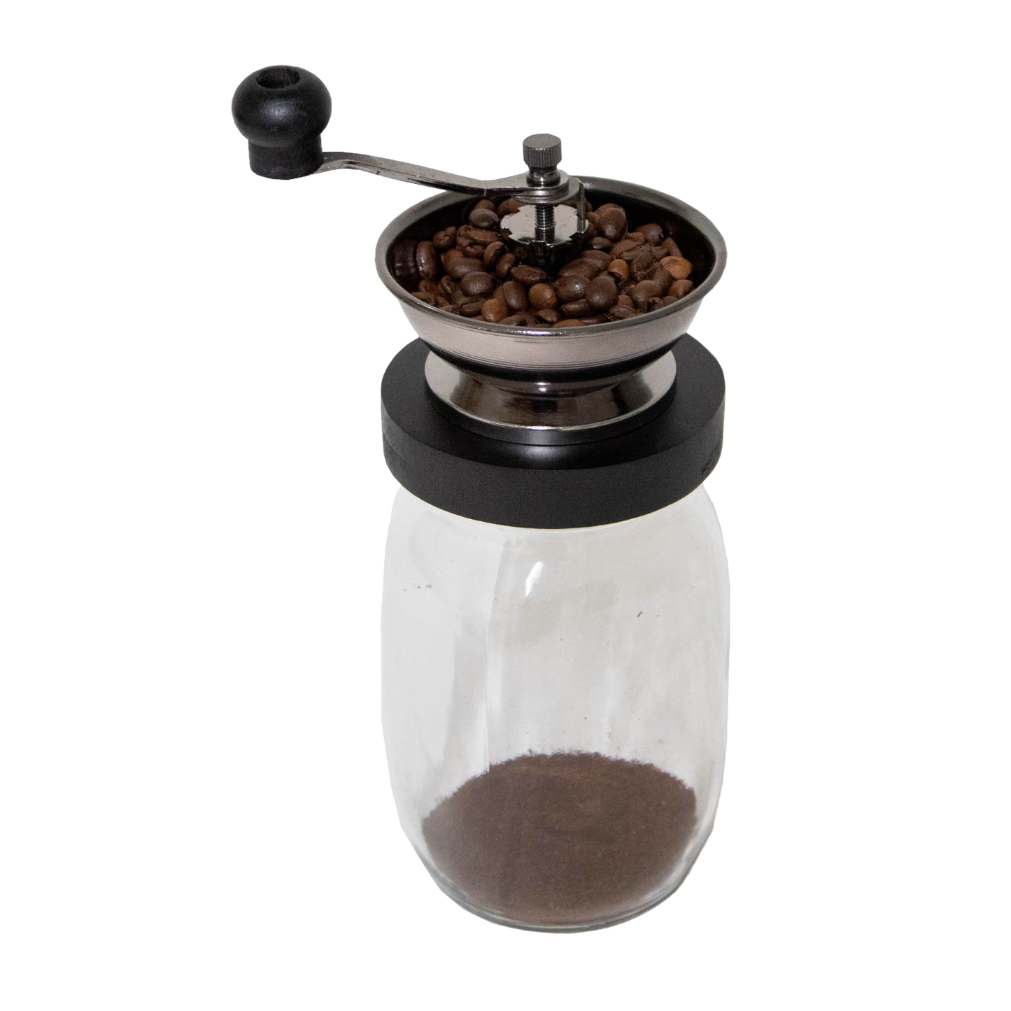 Manual coffee grinder with stainless steel bowl and clear glass jar for small kitchen appliances under $50 collections