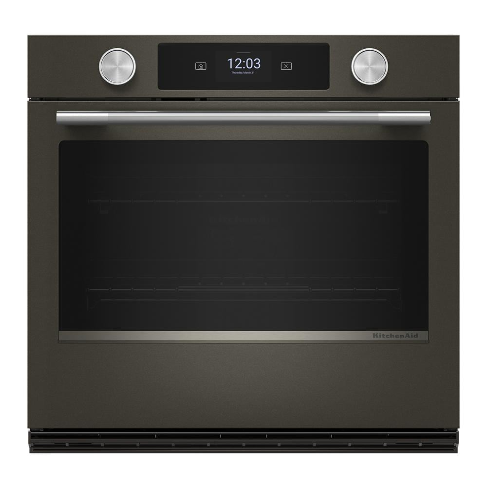 30-inch Smart Electric Single Wall Oven with Intelligent Cooking Camera - Black Ore