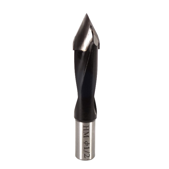Right-hand V-point dowel drill bit with 10mm shank for precise woodworking in tool accessories and home improvement