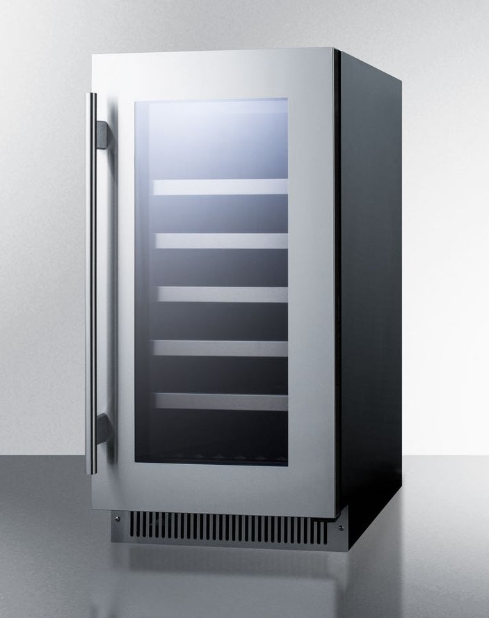 18" Wide Built-In Wine Cellar - with T4 Door Tint