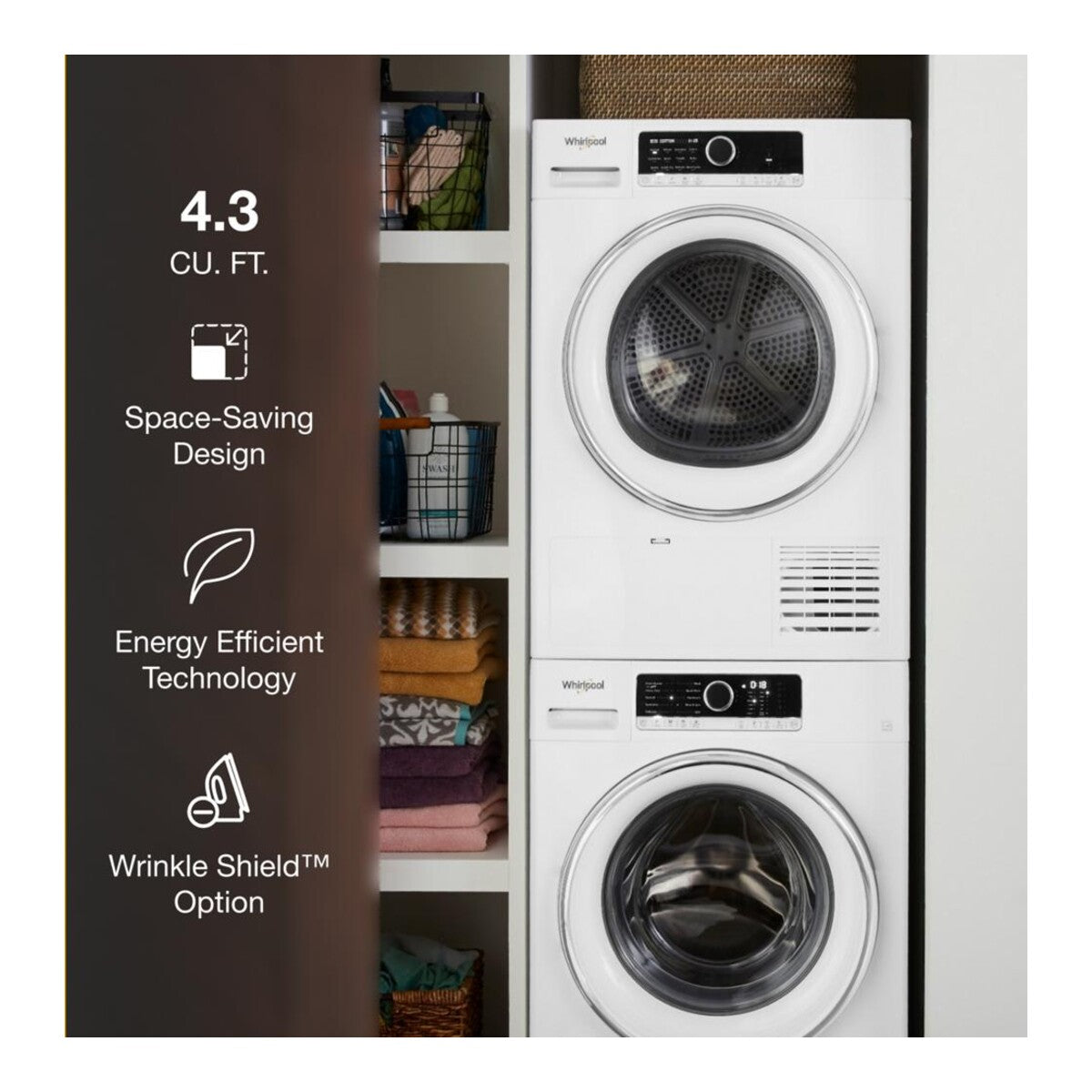 4.3 Cu. Ft. 24" Small Space Ventless Dryer