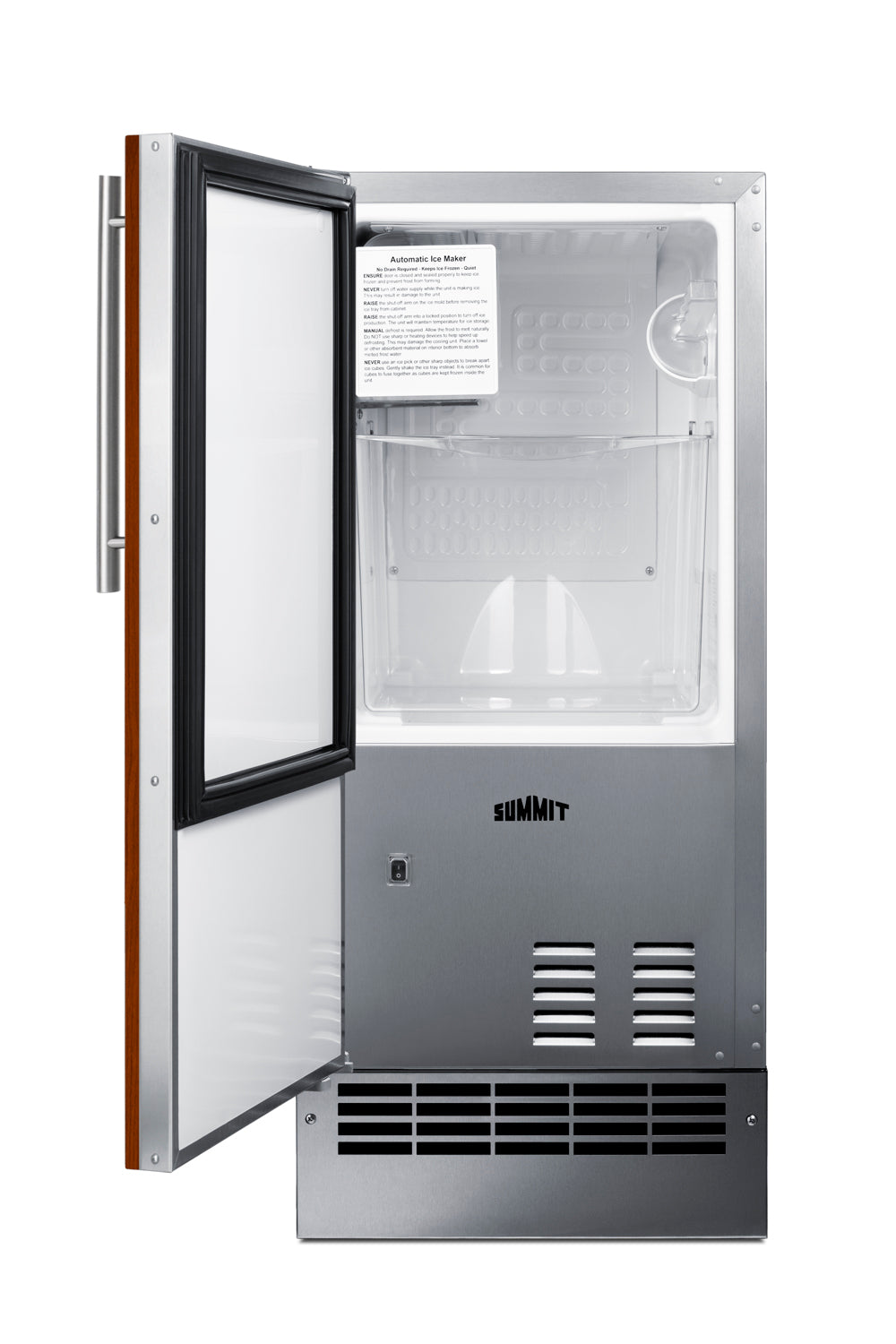 15" Wide 25 lb. Drain-Free Icemaker (Panel Not Included)