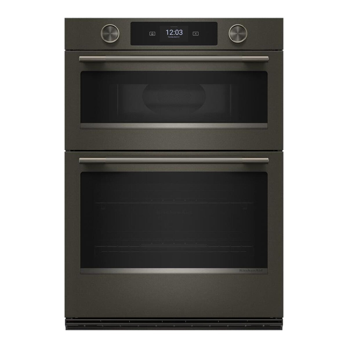30-inch Smart Electric Combo Wall Oven with Intelligent Cooking Camera - Black Ore