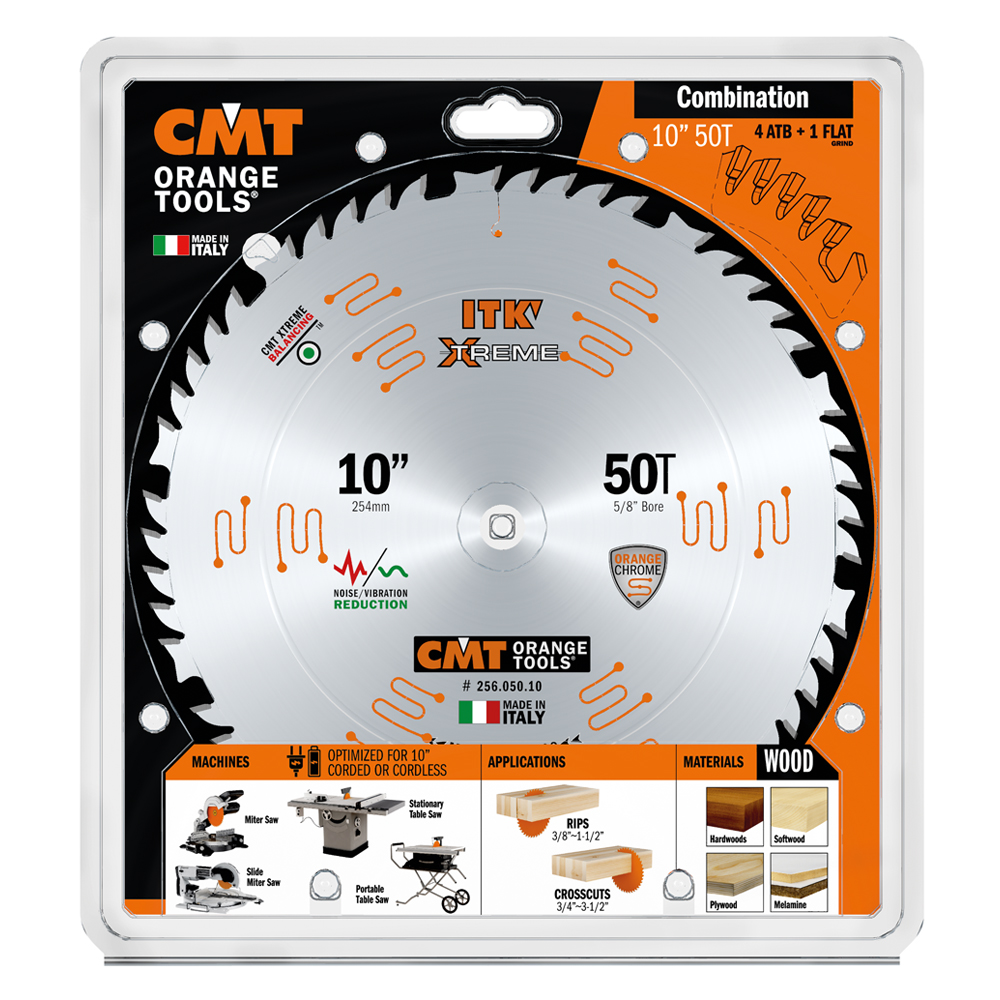CMT Orange Tools 10" 50T Combination Saw Blade