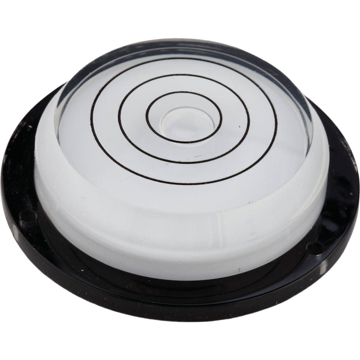 Round domed level tool with black base for accurate 360-degree leveling in automotive and home improvement use