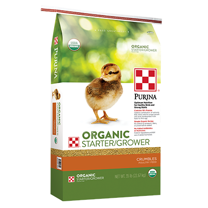 Purina Organic Starter-Grower Poultry Feed, 35 lb.