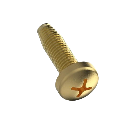 Brass-toned pan head self-tapping screw for John Deere parts and hardware in home improvement collections under $50