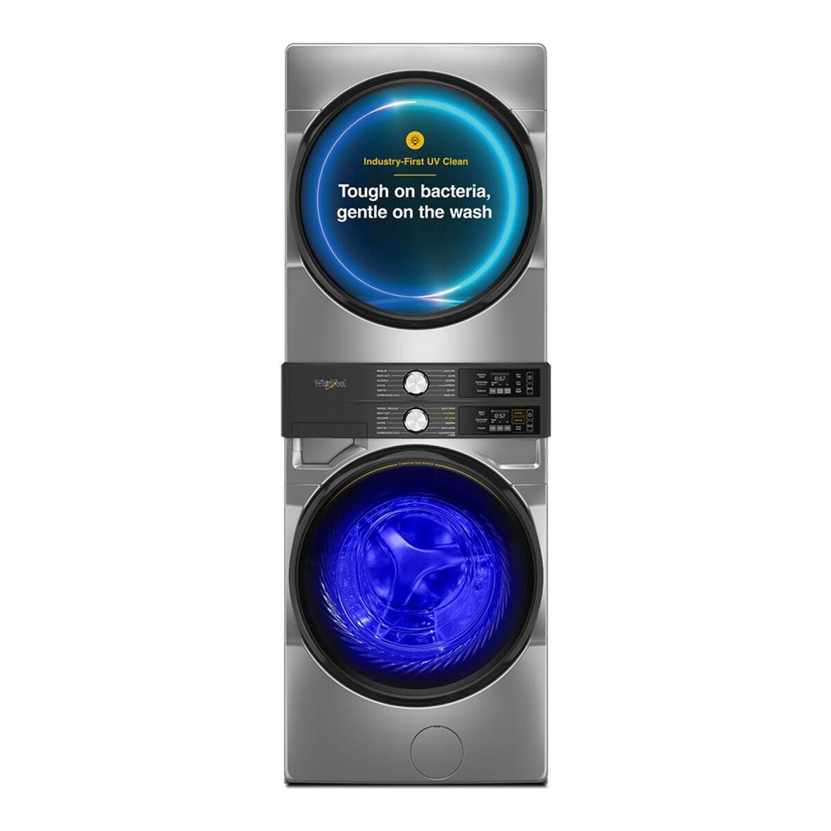 Smart ENERGY STAR® Front Load Laundry Tower with UV Clean Technology & FreshFlowTM Vent System 4.5 cu. ft. Washer & 7.4 cu. ft. Electric Dryer