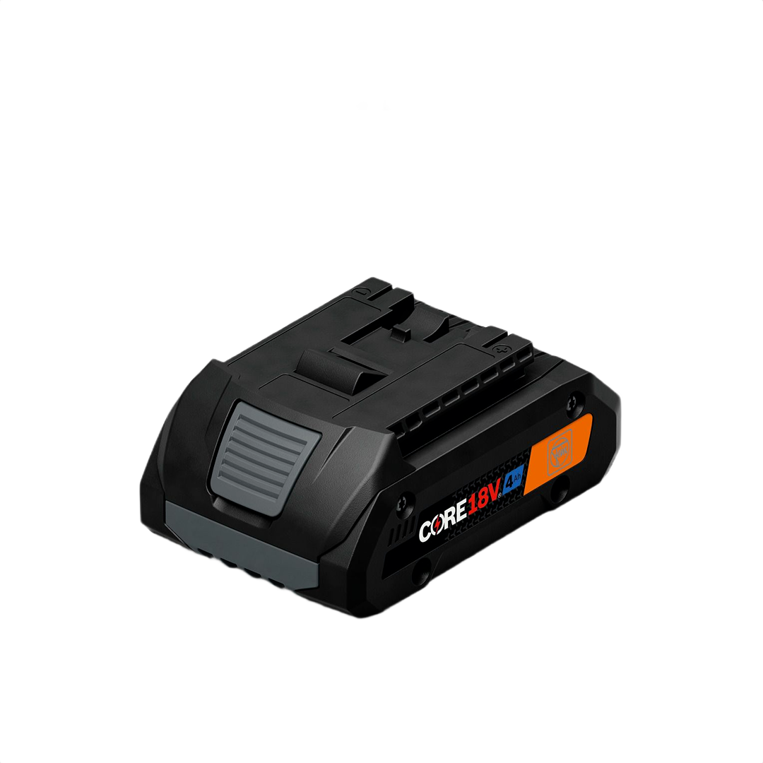 Compact black 18V power tool battery pack with charge indicator for portable power and tool accessories collections