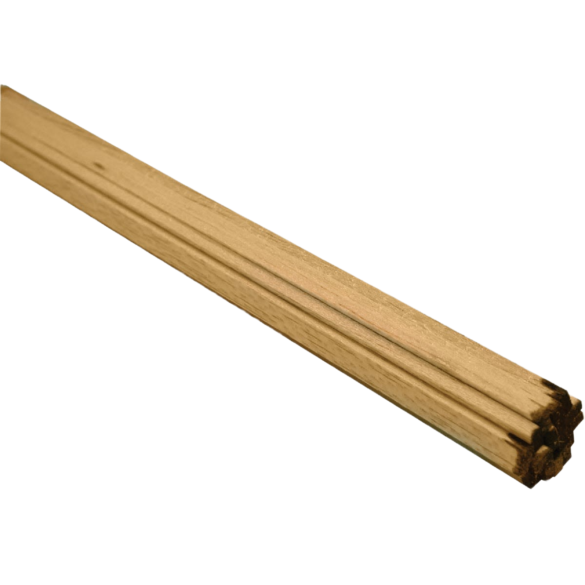 Lightweight balsa wood strip with smooth grain, ideal for crafting, modeling, and various home improvement projects.