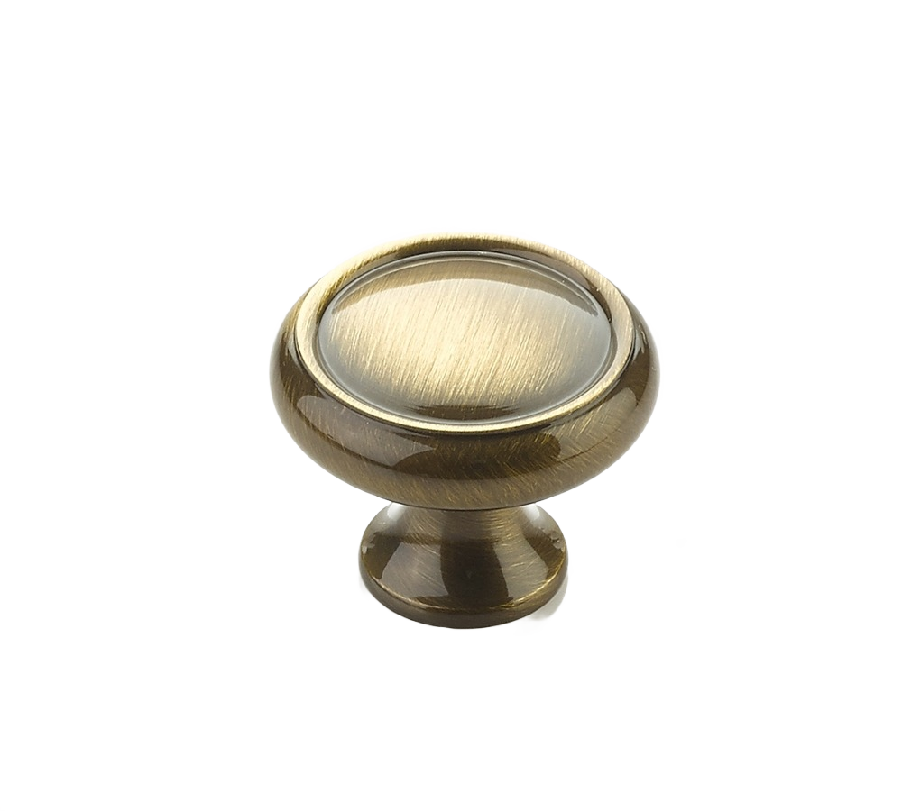 Antique bronze cabinet knob with rounded design for home improvement and tools applications