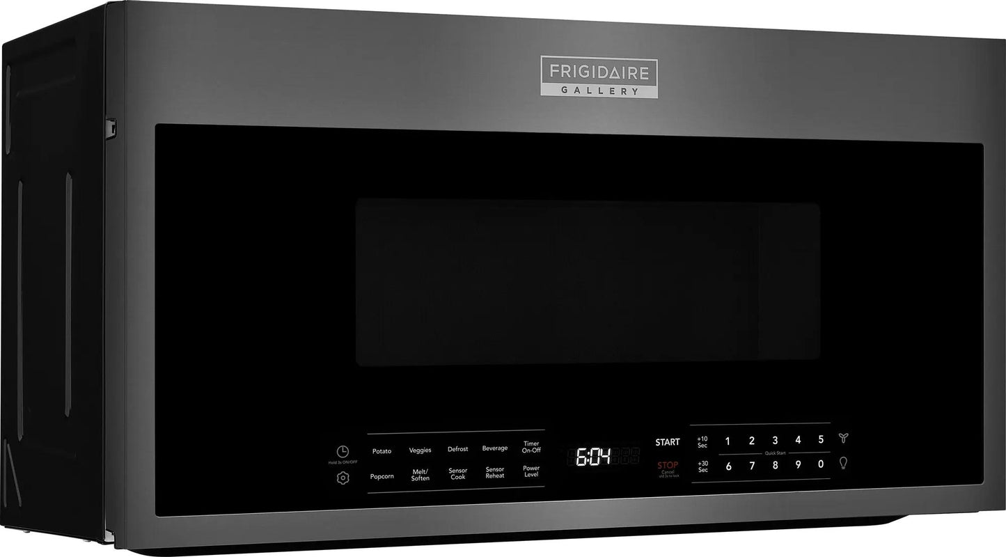Black over-the-range microwave with digital display and sensor cook controls from kitchen appliances collection