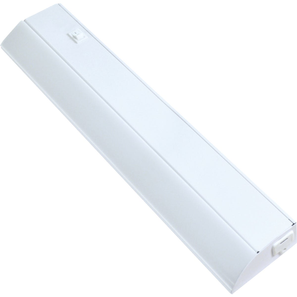 White LED under cabinet light bar with frosted diffuser for smooth illumination in lighting and electrical projects
