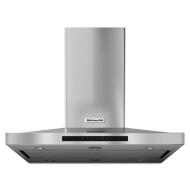 Stainless steel 36-inch island-mount canopy hood with three-speed ventilation and LED lighting, featured in Island Range Hoods, Kitchen & Kitchenware, and Appliances collections.