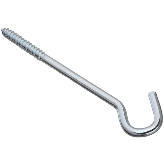 Steel screw hook with lag threads for medium to heavy hanging in hardware and fasteners collections
