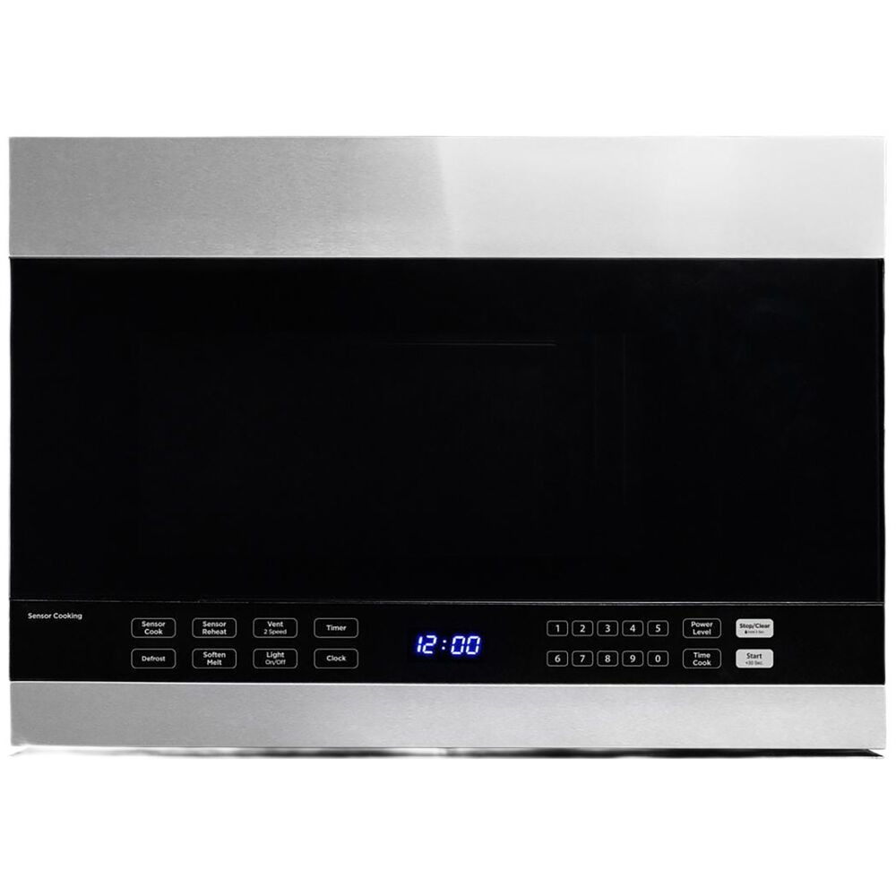 Stainless steel 24-inch over-the-range microwave with digital display and sensor cooking controls from Microwaves collection