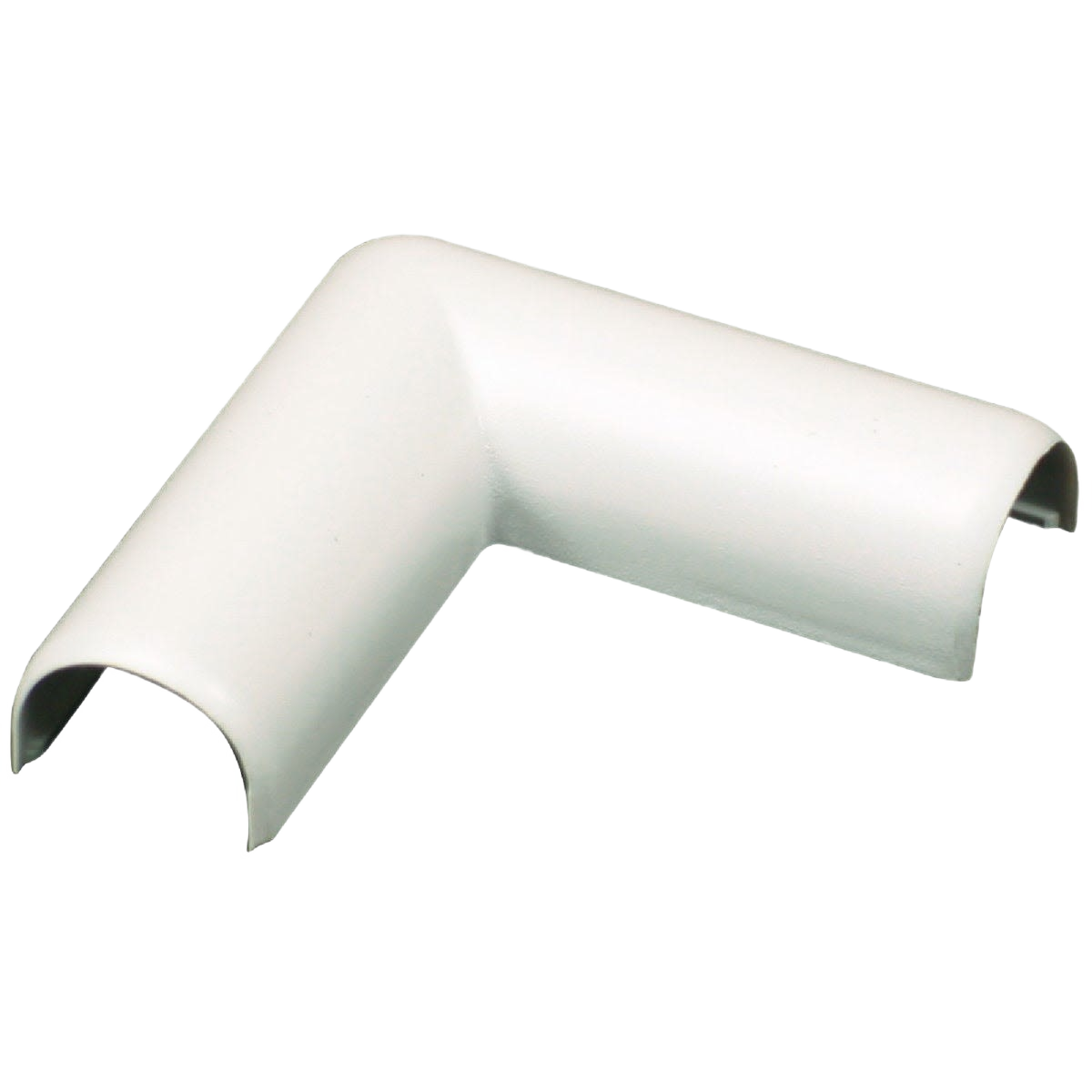 White wire channel elbow for neat 90-degree wire routing in electrical and conduit fittings collections under $50 category