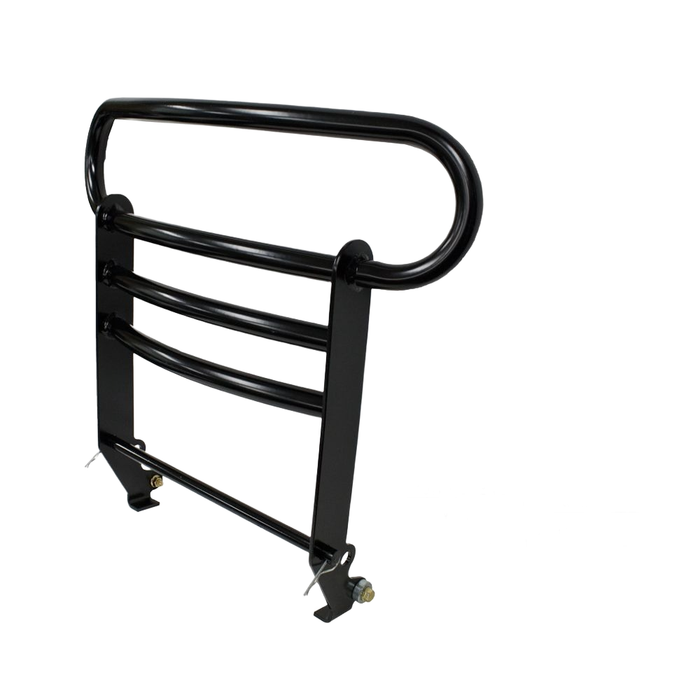 Heavy-duty black tubular steel brush guard for John Deere equipment in tool and power tool accessories collection