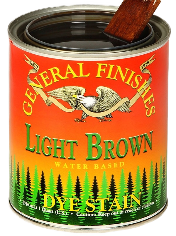 Open can of light brown water-based dye stain with wooden stir stick for paint and supplies under $50 collections