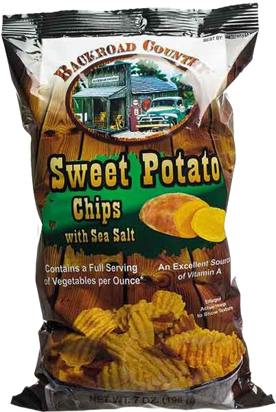 Backroad Country sweet potato chips with sea salt snack bag in Chips & Snacks and Food & Beverage collections