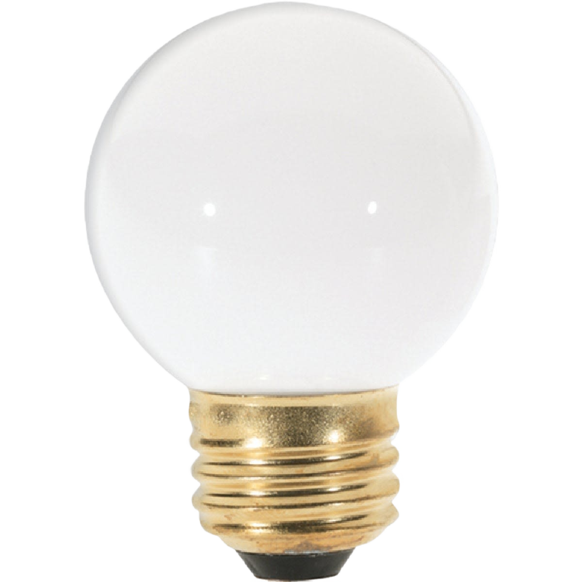 Gloss white globe incandescent light bulb with medium base for lighting and home improvement projects under $50 collections