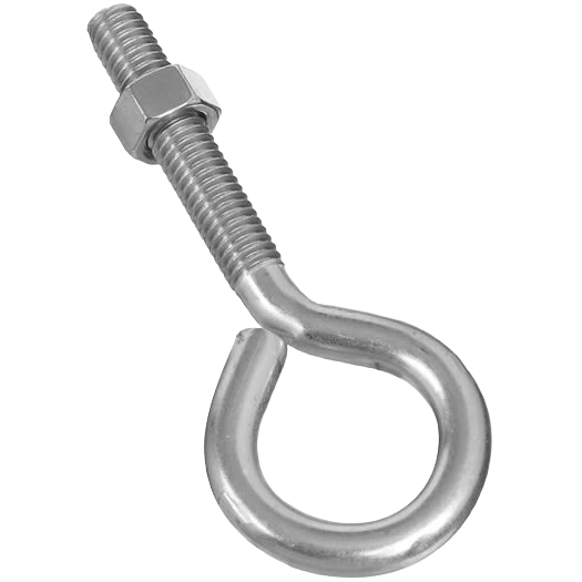 Stainless steel eye bolt with threaded shaft and hex nut for hardware and home improvement fasteners under $50 collection