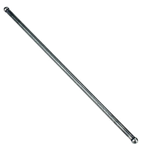 Metal push rod with rounded ends, designed for machinery repair and home improvement applications