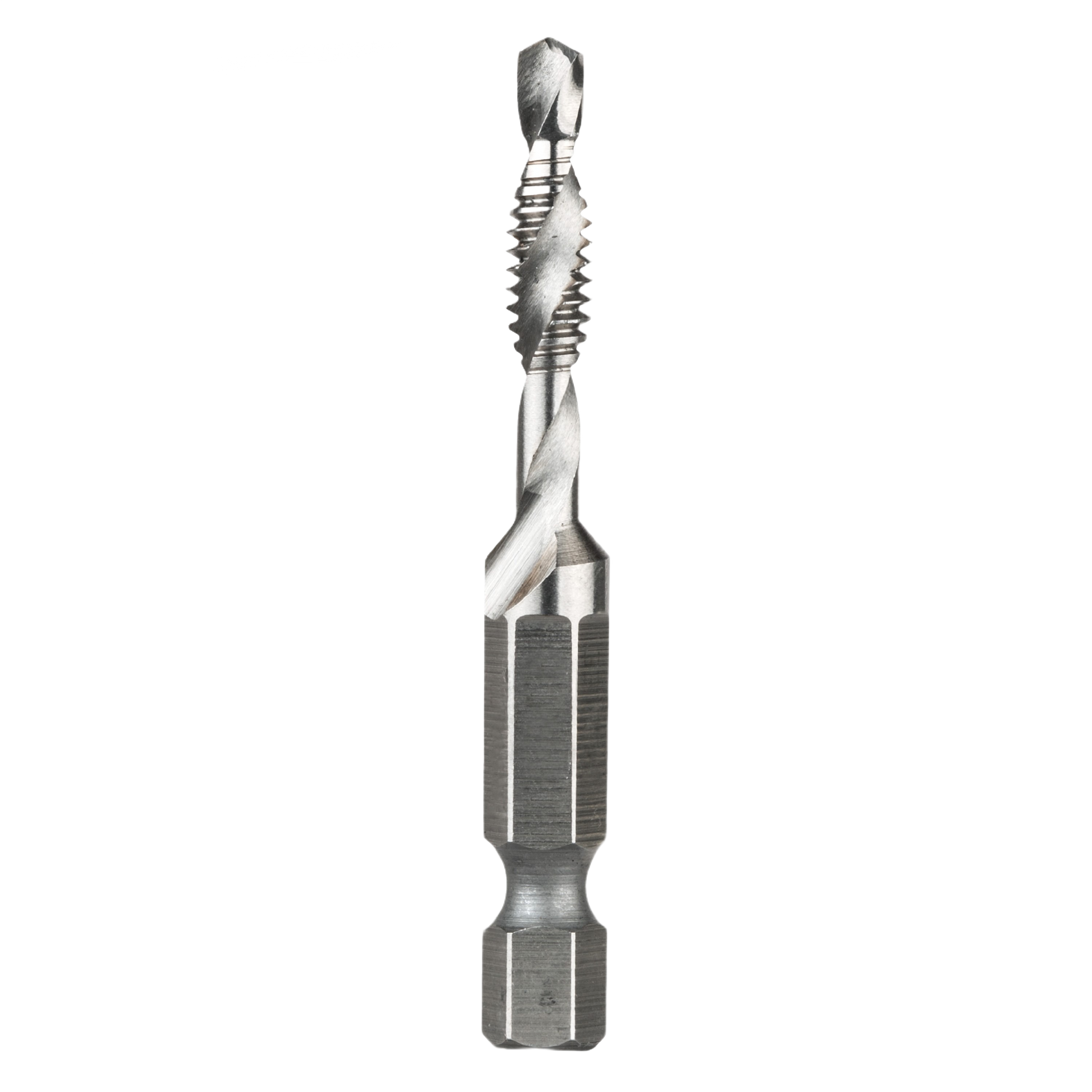 Steel drill tap bit with hex shank designed for efficient drilling and tapping in power tool accessories collections