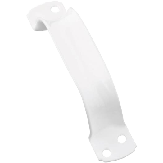 White vinyl coated zinc door pull handle for doors and gates in home improvement and door accessories collections