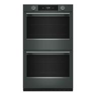 30-inch black double wall oven with LED touchscreen and backlit knobs in KitchenAid appliances collection