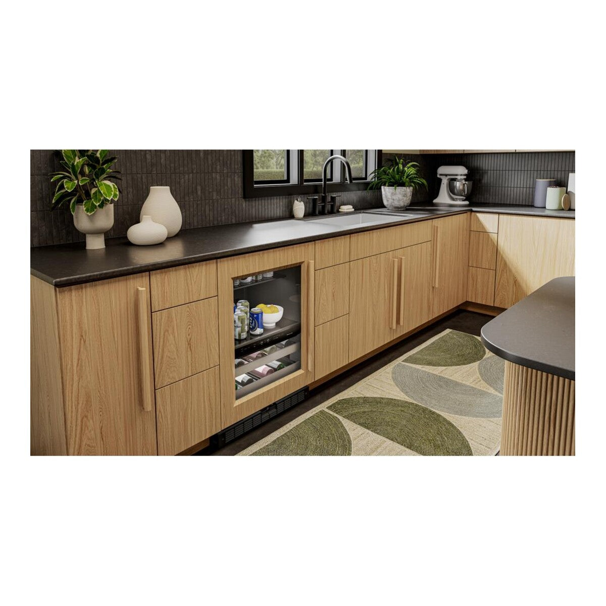 4.8 Cu. Ft. 24-Inch Panel-Ready Beverage Center with 14-Wine Bottle Capacity and Metal-Front Racks