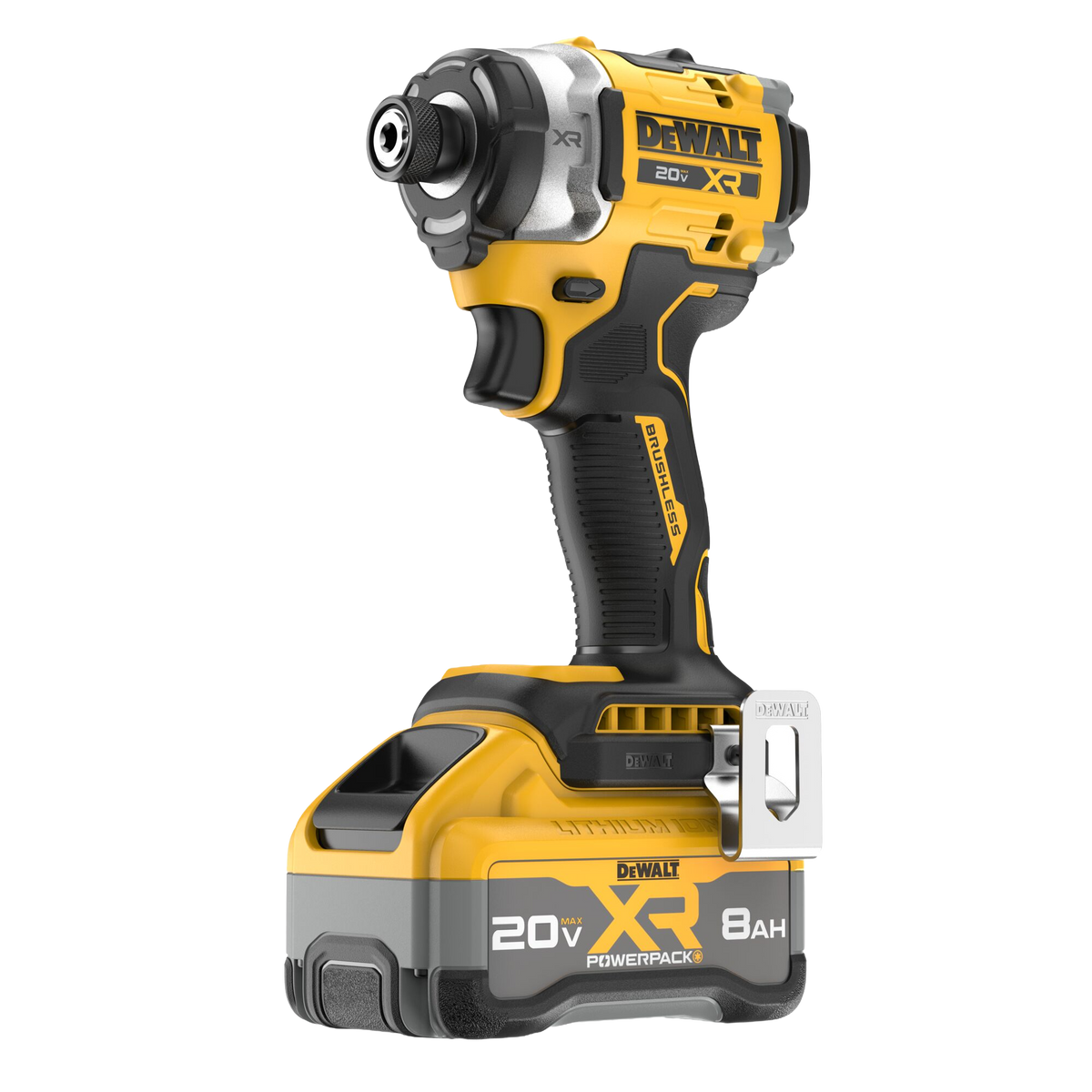 DEWALT 20V MAX* XR® 1/4 in. Brushless 3-Speed High Torque Impact Driver Kit w/XR POWERPACK™