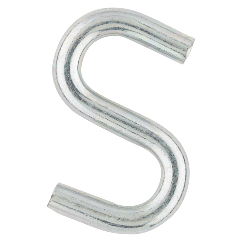 2-inch zinc heavy-duty open S hook made from sturdy steel for hardware and home improvement projects under $50