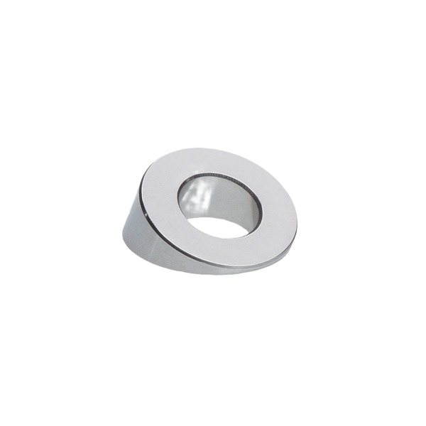 Single stainless steel beveled washer with a 32-degree angle for tools and home improvement applications